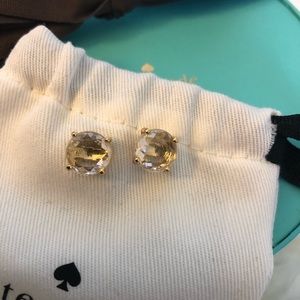 Kate Spade gold earrings-CZ diamond